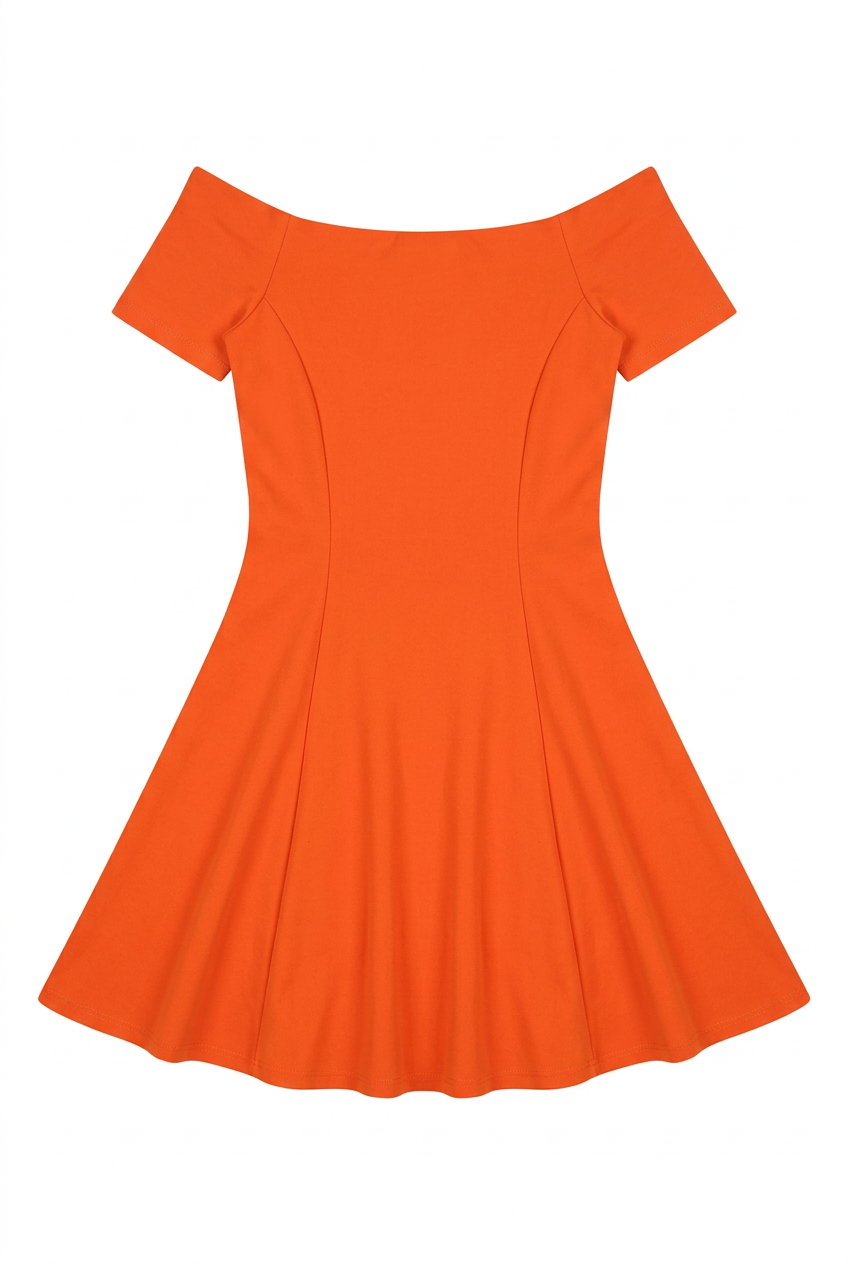 Orange Skater Dress – Back