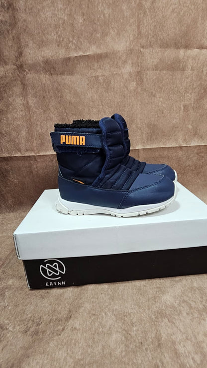PUMA Kids Winter Boots Dark Blue Warm Lined UK 5 Toddlers