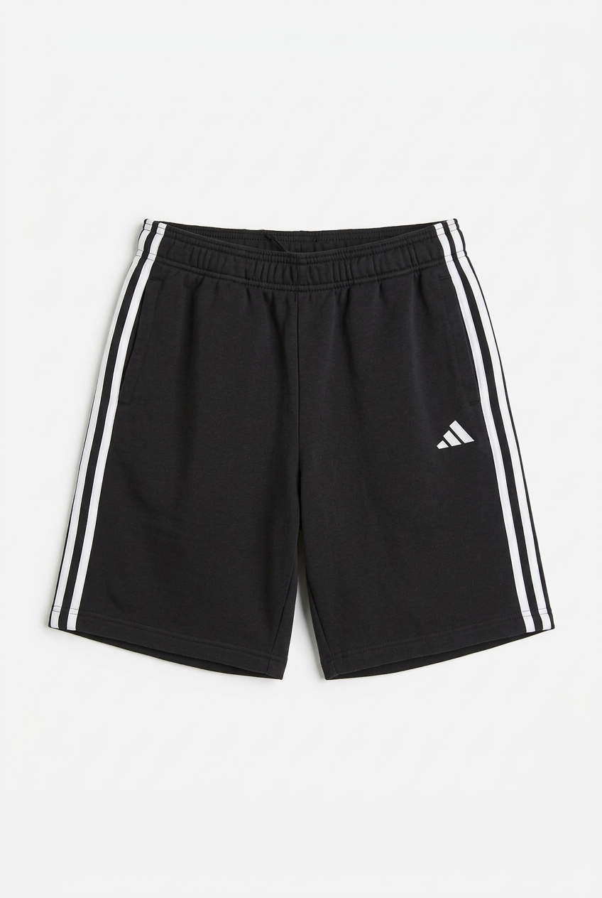 Black Sports Shorts Front – White Background