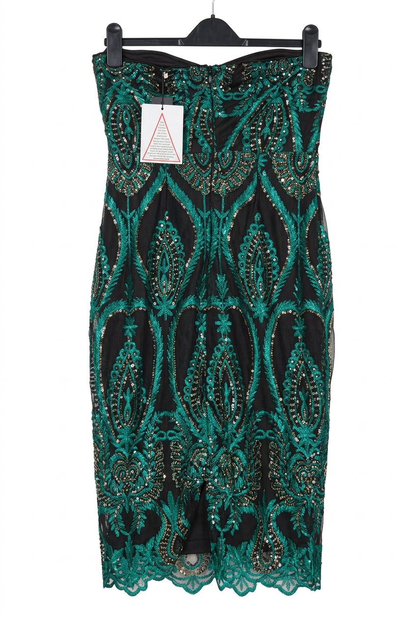 Boohoo Sequin Dress – White Studio Back