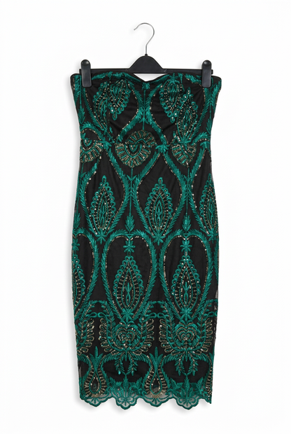Boohoo Sequin Dress – White Studio Front
