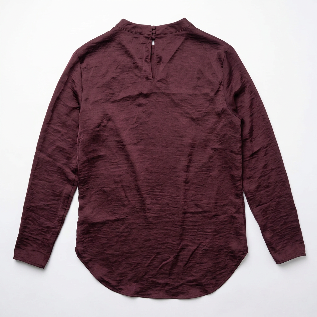 Burgundy Blouse – White Background