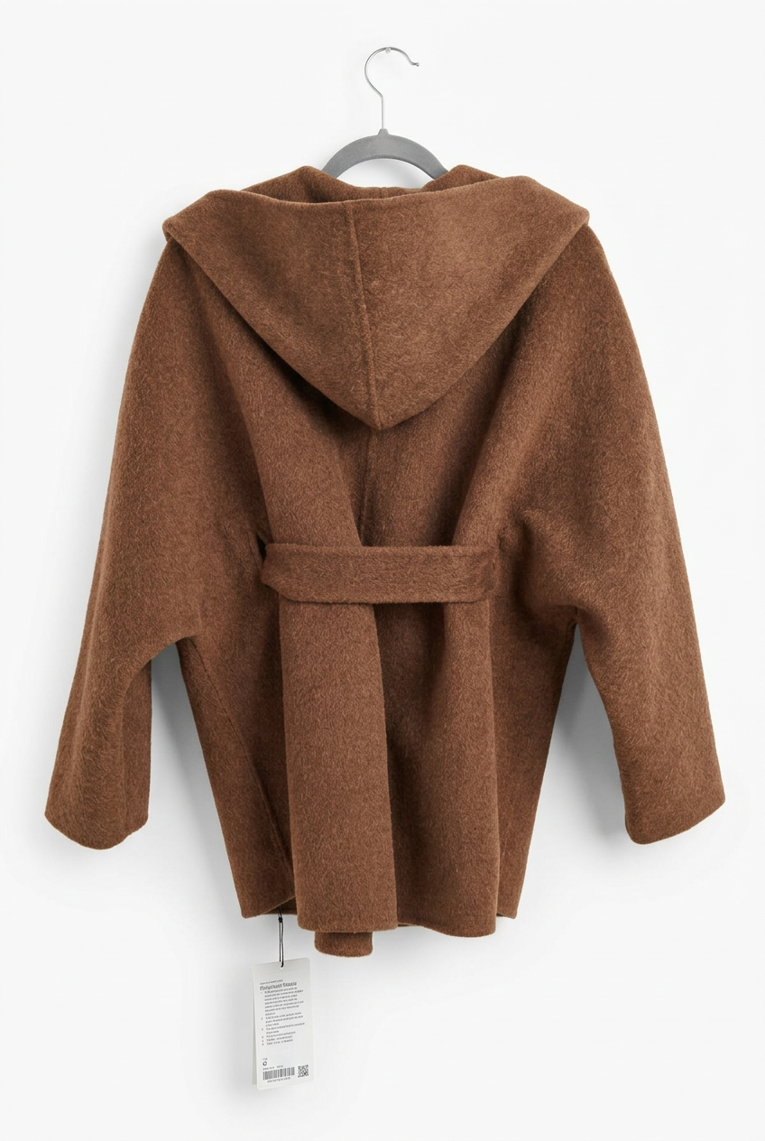 Camel Wool Jacket – White BG Back