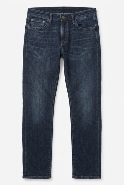 Dark Indigo Jeans Front – White Background
