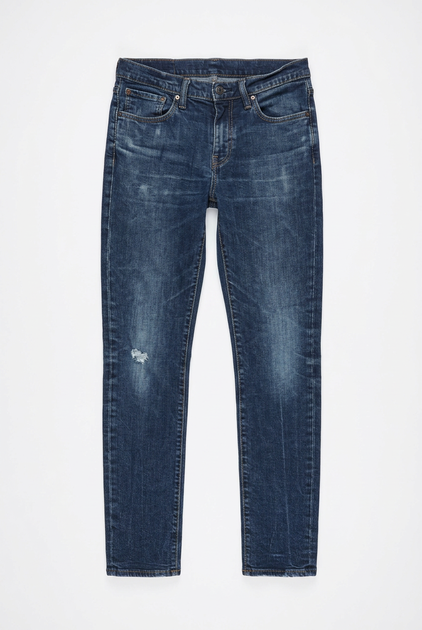 Dark Wash Jeans – White BG Front