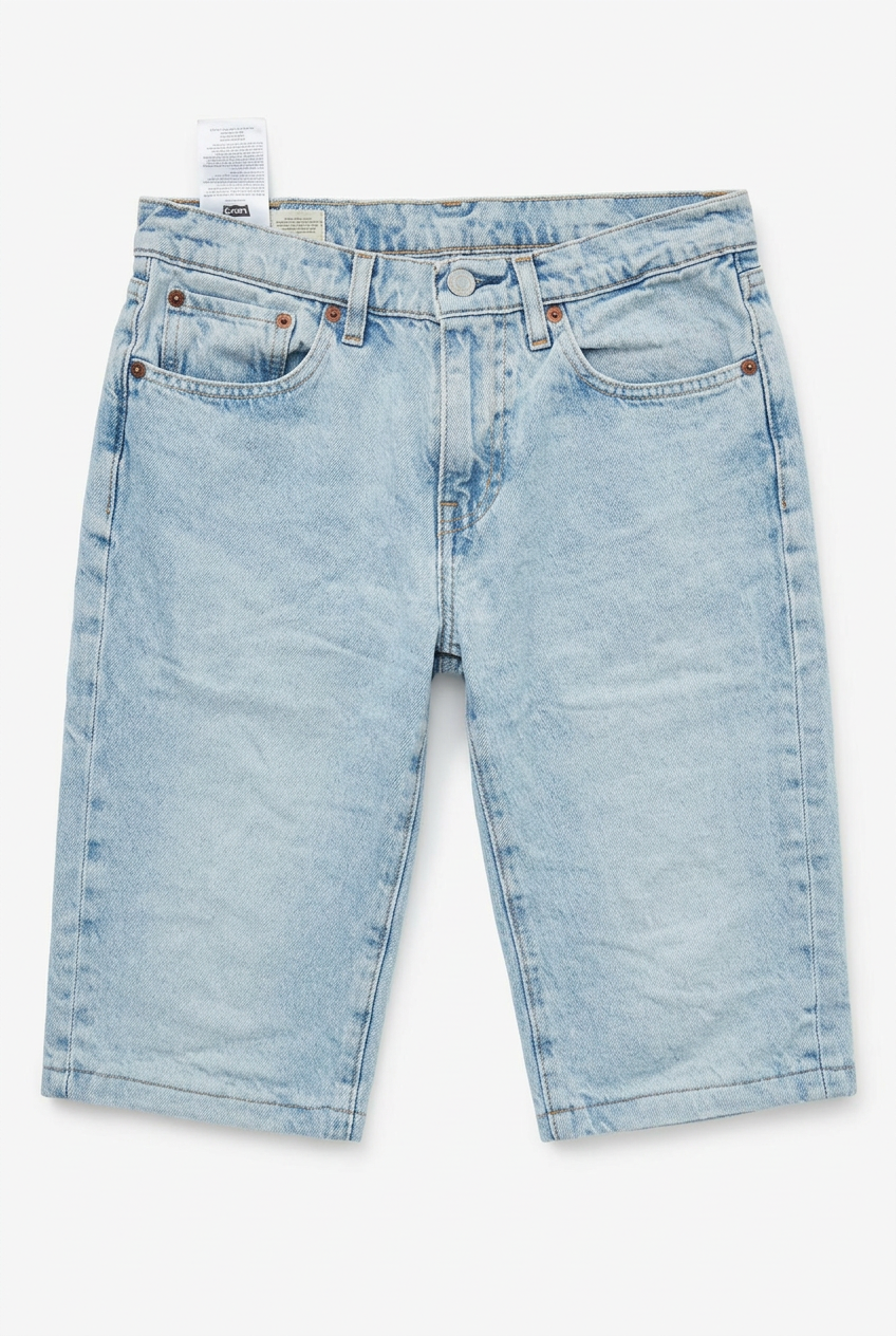 Denim Shorts Front – White Background