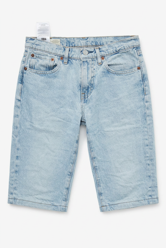 Denim Shorts Front – White Background