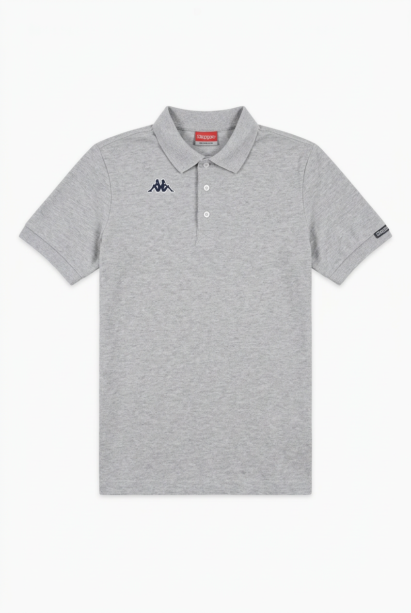 Grey Polo Front – White Background