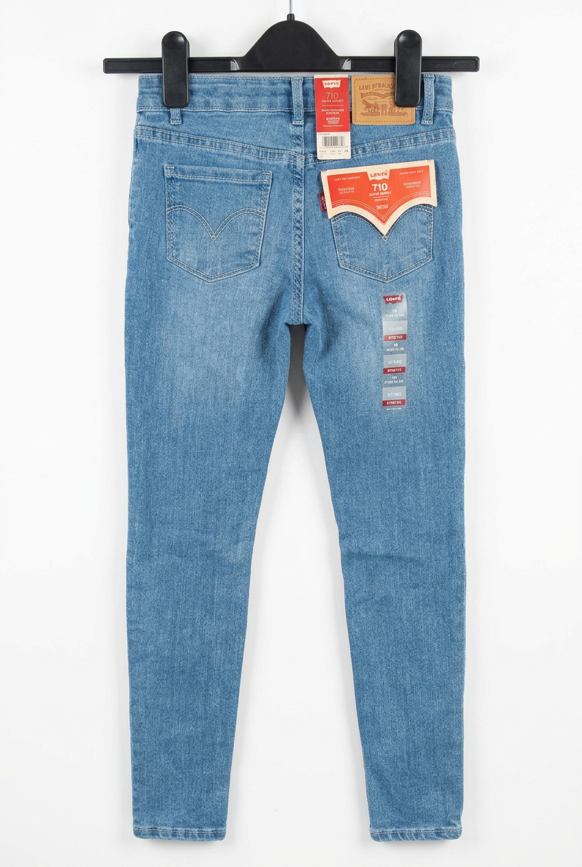 Levi's 710 Jeans – White Studio Back