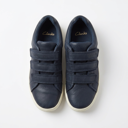 Navy Kids Trainers – White BG Top
