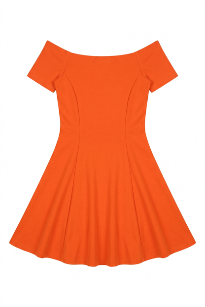 Orange Skater Dress – Back
